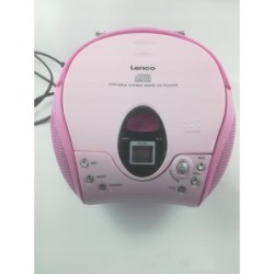 USZKODZONY Radioodtwarzacz CD Lenco SCD-24 fioletowy sprzęt audio fioletowy