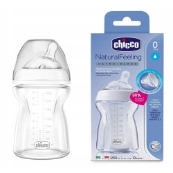 Outlet Butelka szklana do karmienia Chicco NaturalFeeling 0m+ 250ml wolny