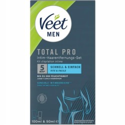Veet Men zestaw do depilacji intymnej krem z balsamem aloesem 100&50ml