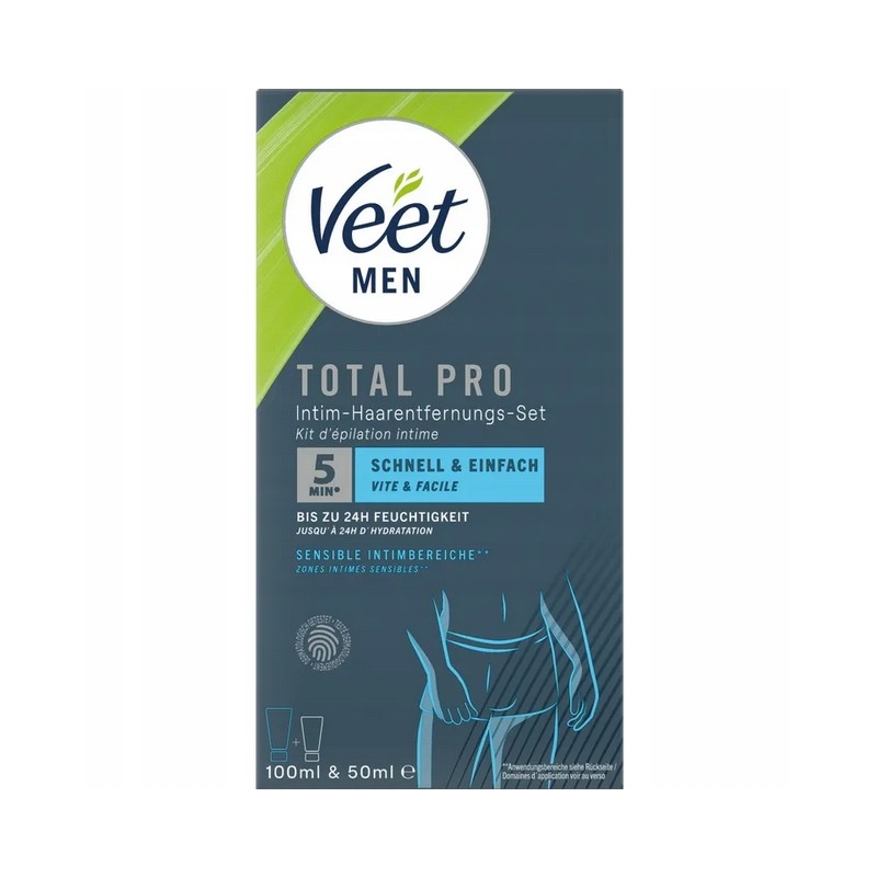 Veet Men zestaw do depilacji intymnej krem z balsamem aloesem 100&50ml