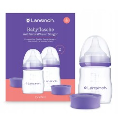 Lansinoh NaturalWave zestaw 2 butelek do karmienia 160 ml