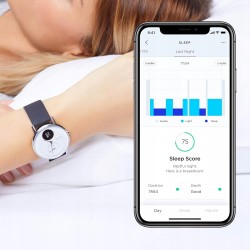 Outlet Nokia Steel HR HWA03B 36 mm smartwatch hybrydowy biały pulsometr BT