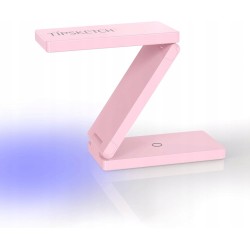 Outlet Lampa UV LED 18W do paznokci składana z timerem i USB-C różowa