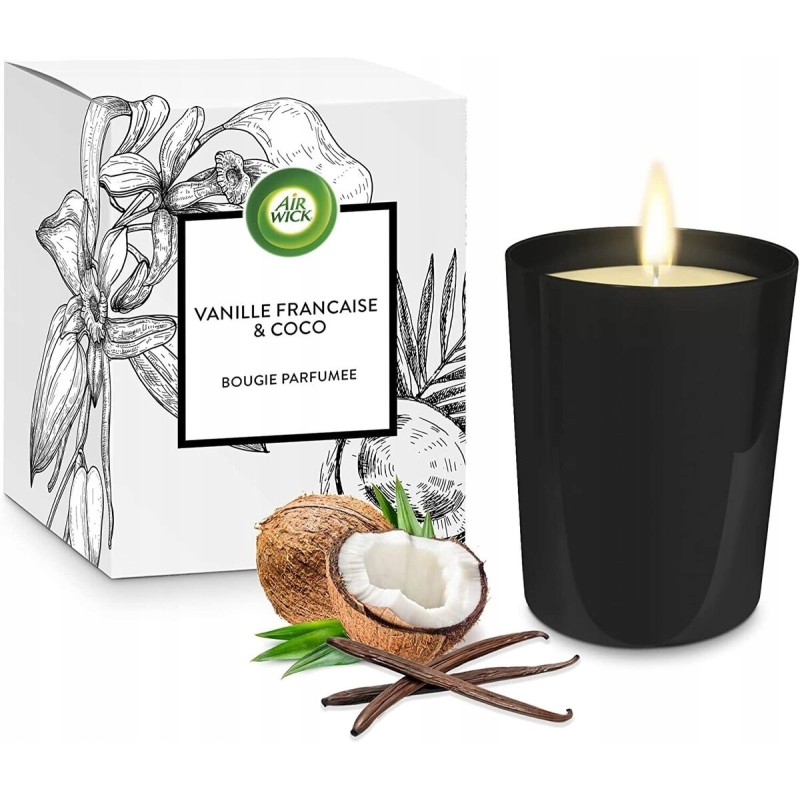 AIR WICK Świeca Zapachowa Francuska WANILIA Prażony KOKOS Vanilla Coconut