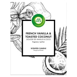 AIR WICK Świeca Zapachowa Francuska WANILIA Prażony KOKOS Vanilla Coconut