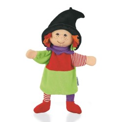 Lalka Sterntaler Pacynka na rączkę dziecka wiedźma 29 cm wielokolorowa