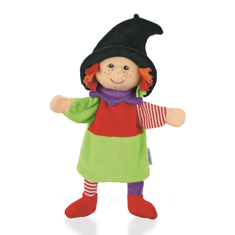Lalka Sterntaler Pacynka na rączkę dziecka wiedźma 29 cm wielokolorowa