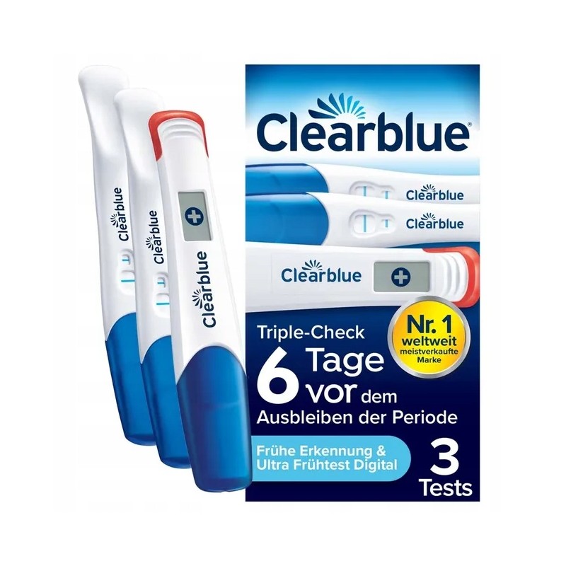 Clearblue Triple Check Ultra Early test ciążowy 2szt. CE 0123