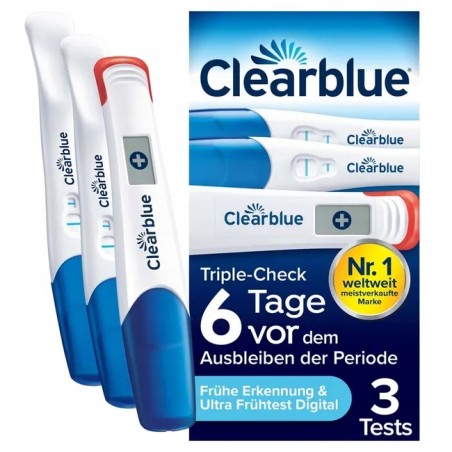 Clearblue Triple Check Ultra Early test ciążowy 2szt. CE 0123