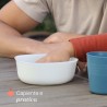 Outlet CHICCO Miseczka do karmienia z gumową pokrywką + 6m szara