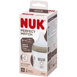 NUK butelka Perfect Match 150ml. smoczek silikon S 0m+