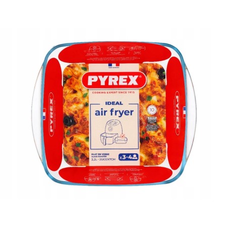 Pyrex Naczynie żaroodporne pojemnik szklany do Air Fryer 2,2 L 25x22 cm