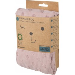 Outlet Prześcieradło z Gumką na Przewijak Roba 75x85cm Pudrowy Róż