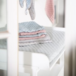 Outlet Prześcieradło z Gumką na Przewijak Roba 75x85cm Pudrowy Róż