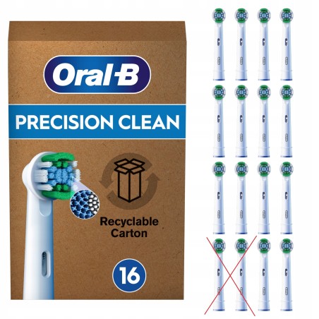 Oryginalne Końcówki Braun Oral-B EB20 Precision Clean do Szczoteczki 14szt