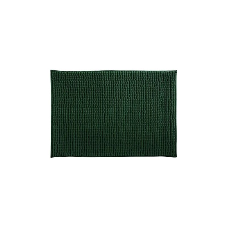 MSV dywanik łazienkowy 40x60cm antypoślizgowy wysokie włosie ciemnozielony