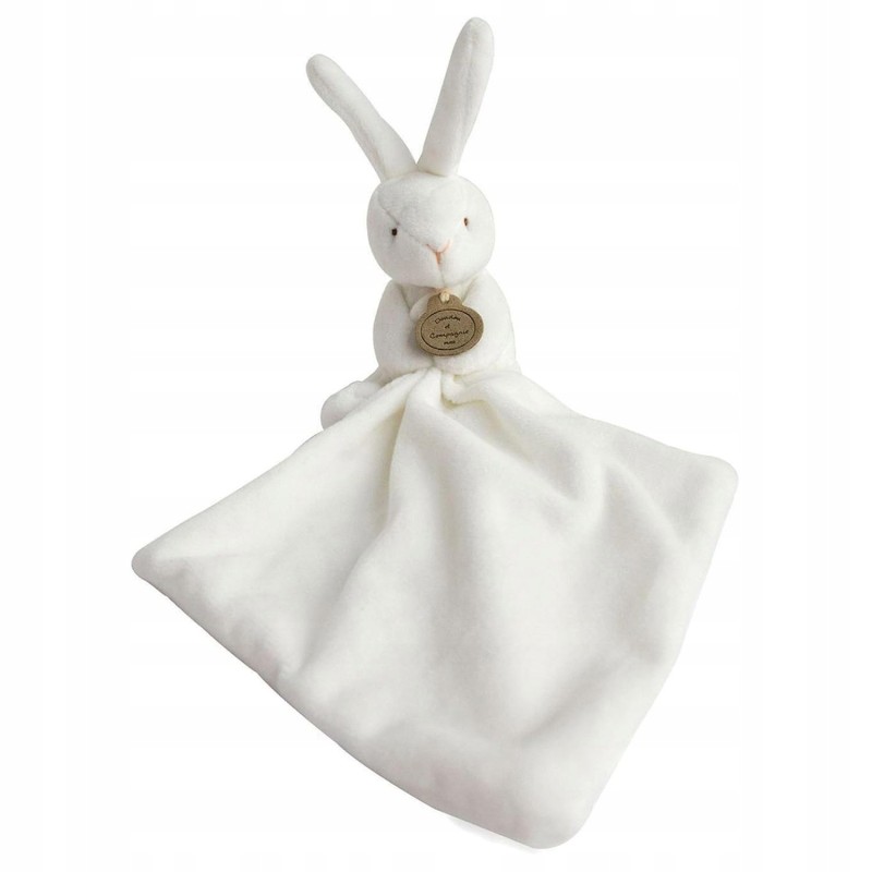 Outlet Doudou et Compagnie 303 przytulanka zajączek z chusteczką 10x10 cm