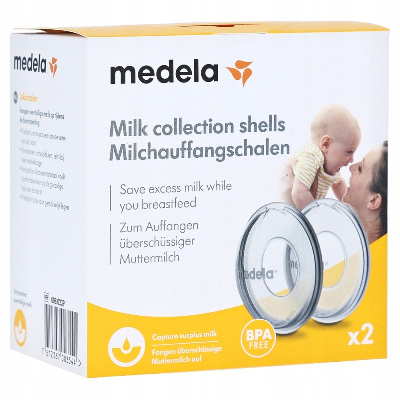 Muszle laktacyjne Medela pojemnik na pokarm bez BPA bezbarwny 2 szt.