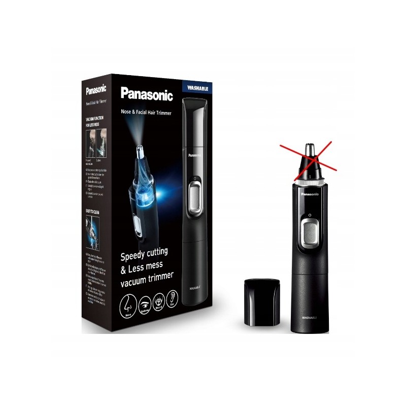 Outlet Panasonic ER-GN300 trymer do nosa uszu zasilanie bateryjne OPIS
