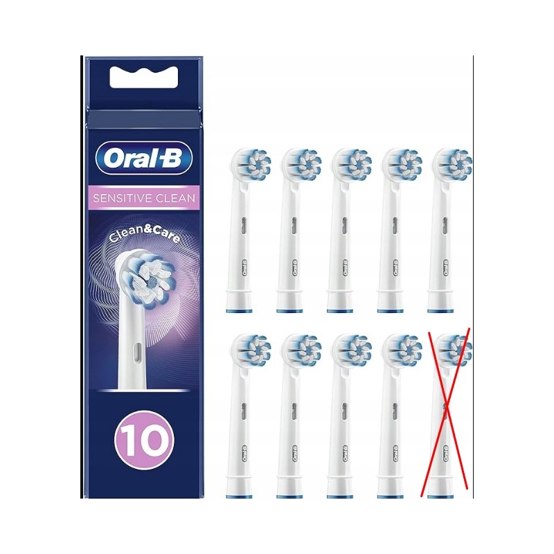 Końcówki do szczoteczki Oral-B Sensitive Clean 9 sztuk białe miękkie