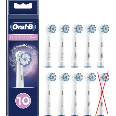 Końcówki do szczoteczki Oral-B Sensitive Clean 9 sztuk białe miękkie