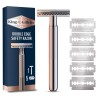 Maszynka na żyletki dwuostrzowe do golenia King C Gillette Double Edge
