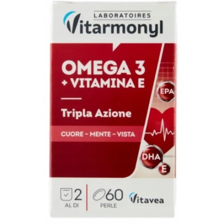 Laboratoires Vitarmonyl Omega 3 + Witamina E 60 kapsułek 33,4 g dla serca