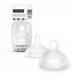 Suavinex SX Pro smoczki do butelek silikonowe XL 6m+ antykolkowe 2 szt