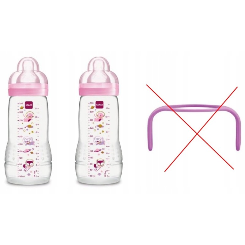 Outlet MAM Easy Active butelki do karmienia niemowląt 330ml 2szt wytrzymałe
