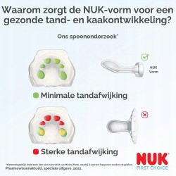 Outlet Smoczki NUK First Choice 6-18m Ortodontyczne Świecące w Ciemności