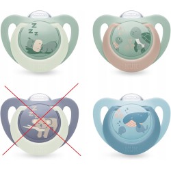 Outlet Smoczki NUK First Choice 6-18m Ortodontyczne Świecące w Ciemności