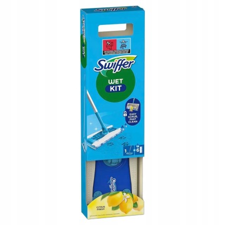 Outlet Swiffer mop płaski zestaw startowy na mokro Wet Kit - 6 mokrych
