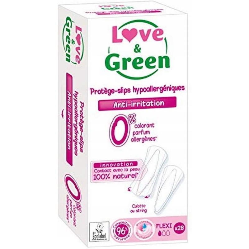 Love & Green podpaski Flexi Bawełniane Podpaski 28 sztuk hipoalergiczne