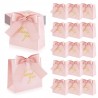 Outlet Torebki prezentowe HAIDOJIO różowe Thank You 24 szt. 11,5×4,5×10 cm