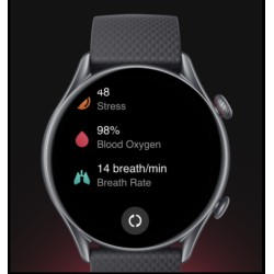 USZKODZONY Smartwatch Amazfit GTR 3 Pro czarny wyświetlacz 1,45" HD AMOLED