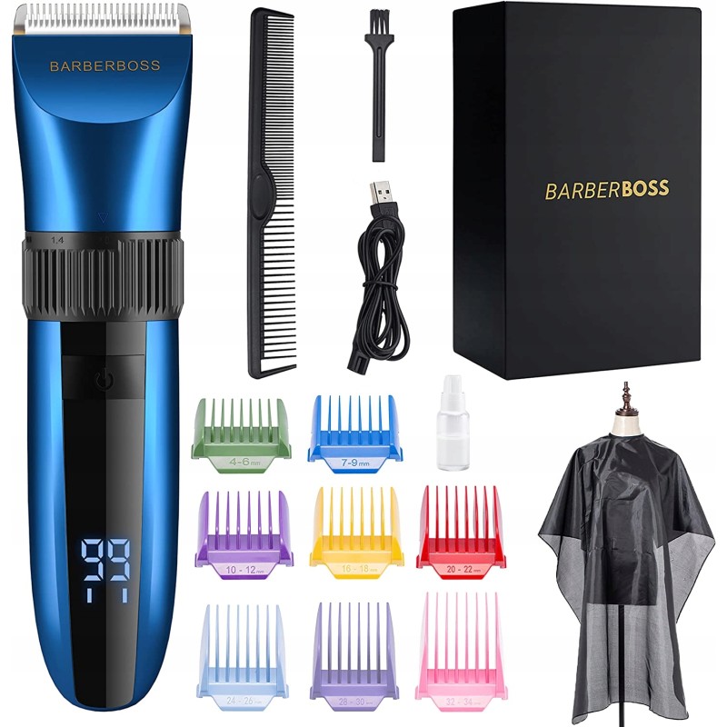 Outlet Maszynka do strzyżenia przewodowa BARBERBOSS QR-2082 8 nasadek