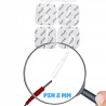 Elektrody żelowe TENS EMS 4x4cm pin 2mm do elektrostymulatora 16 szt. Axion
