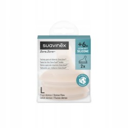 Suavinex smoczki do butelki Zero Zero Large kolor LIGHT 6m+ 2szt