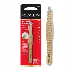 REVLON Gold Series Pęseta Skośna Z Pyłem Diamentowym Złota