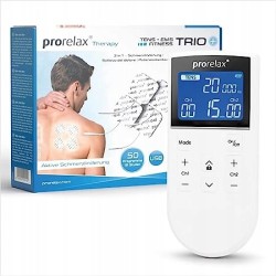 Masażer elektrostymulator Prorelax Tens/Ems Trio+ 50 Programów