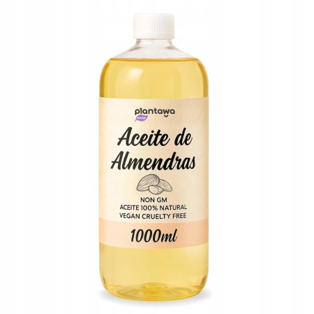 PLANTAWA Olej ze Słodkich Migdałów 100% Naturalny 1000ml do Ciała i Włosów