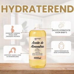 PLANTAWA Olej ze Słodkich Migdałów 100% Naturalny 1000ml do Ciała i Włosów