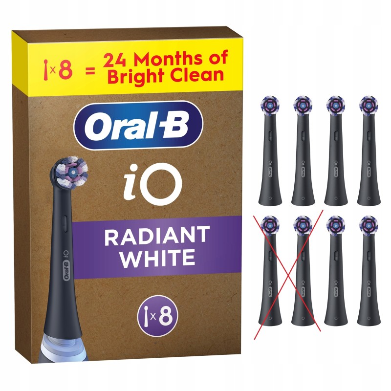Końcówka do szczoteczki elektrycznej Oral-B iO Radiant White Czarne 6 sztuk