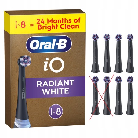 Końcówka do szczoteczki elektrycznej Oral-B iO Radiant White Czarne 6 sztuk