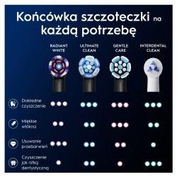 Końcówka do szczoteczki elektrycznej Oral-B iO Radiant White Czarne 6 sztuk