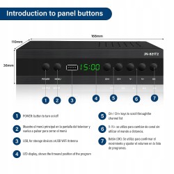 Outlet Tuner DVB-T2 HEVC H.265 HD z HDMI, SCART, USB PVR i pilotem