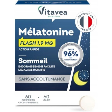 Vitavea Melatonina 1,9 mg 60 tabletek pod język na sen i jet lag