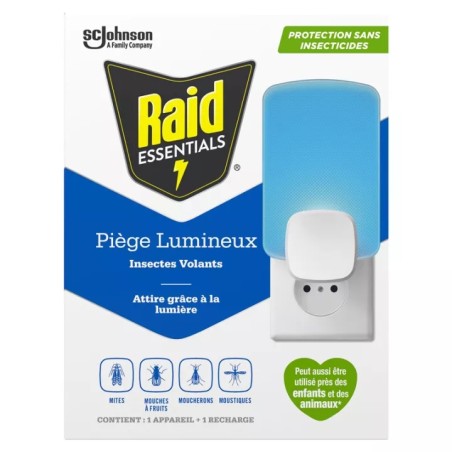 Outlet Raid Essentials Pułapka Świetlna na Owady Latające do Kontaktu Biała