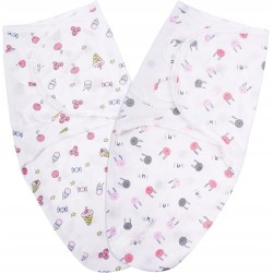 Outlet Vicloon Otulacz niemowlęcy 3-6 m 100% bawełna organiczna biały