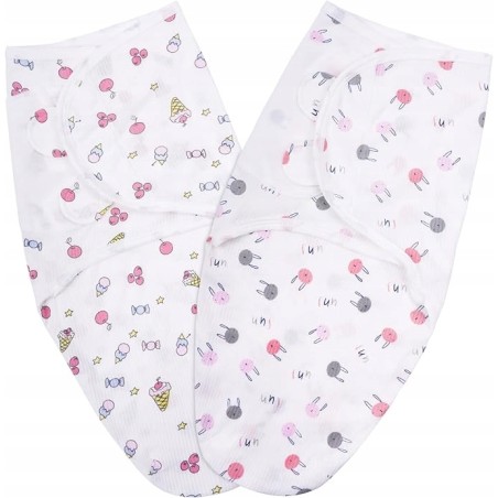 Outlet Vicloon Otulacz niemowlęcy 3-6 m 100% bawełna organiczna biały